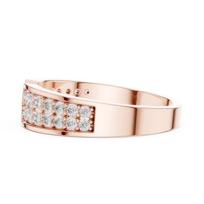 Round Pave Lab Grown Diamond Ring