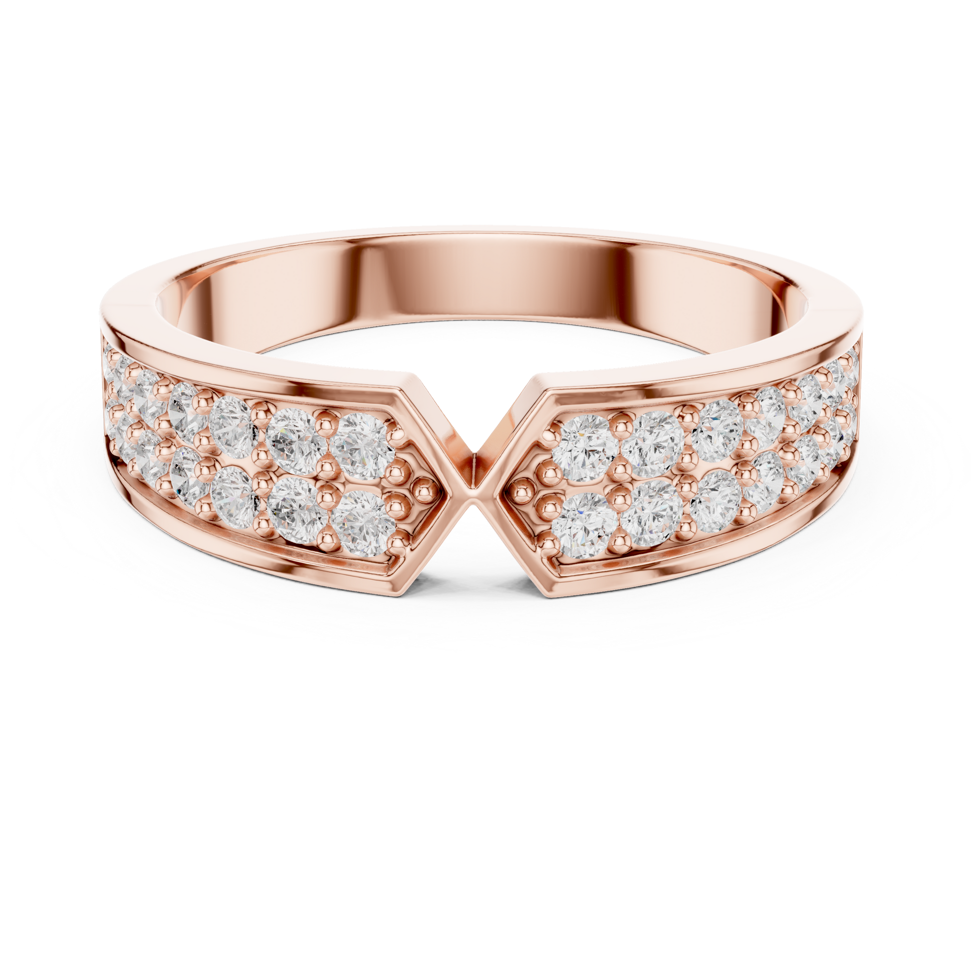 Round Pave Lab Grown Diamond Ring