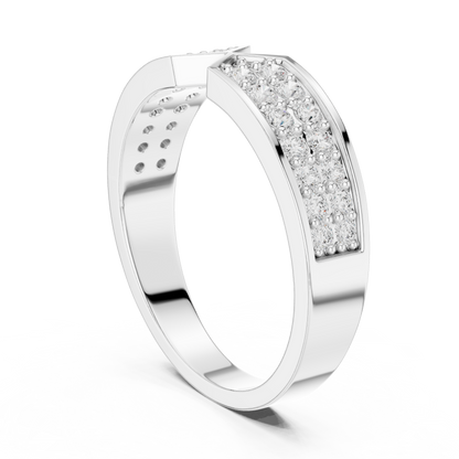 Round Pave Lab Grown Diamond Ring