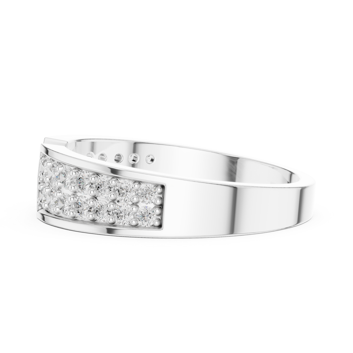 Round Pave Lab Grown Diamond Ring