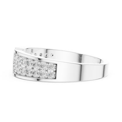 Round Pave Lab Grown Diamond Ring