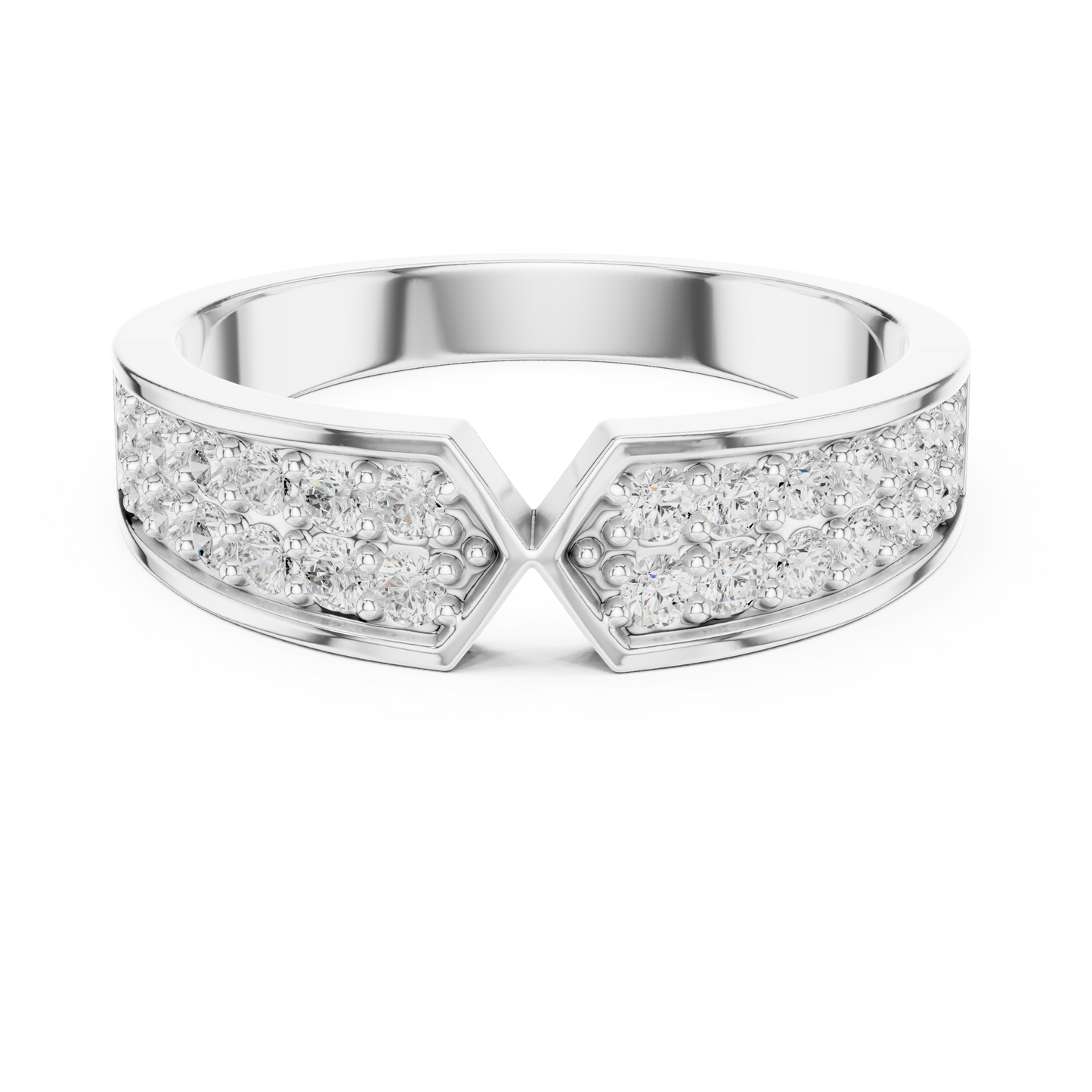 Round Pave Lab Grown Diamond Ring
