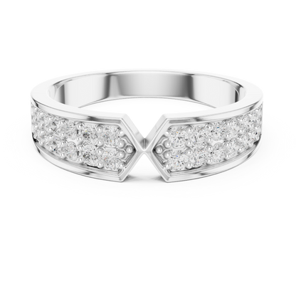 Round Pave Lab Grown Diamond Ring
