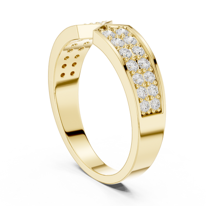 Round Pave Lab Grown Diamond Ring