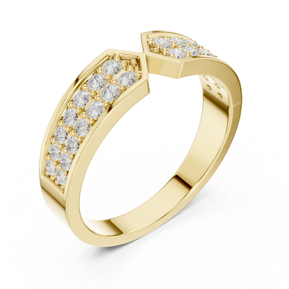 Round Pave Lab Grown Diamond Ring