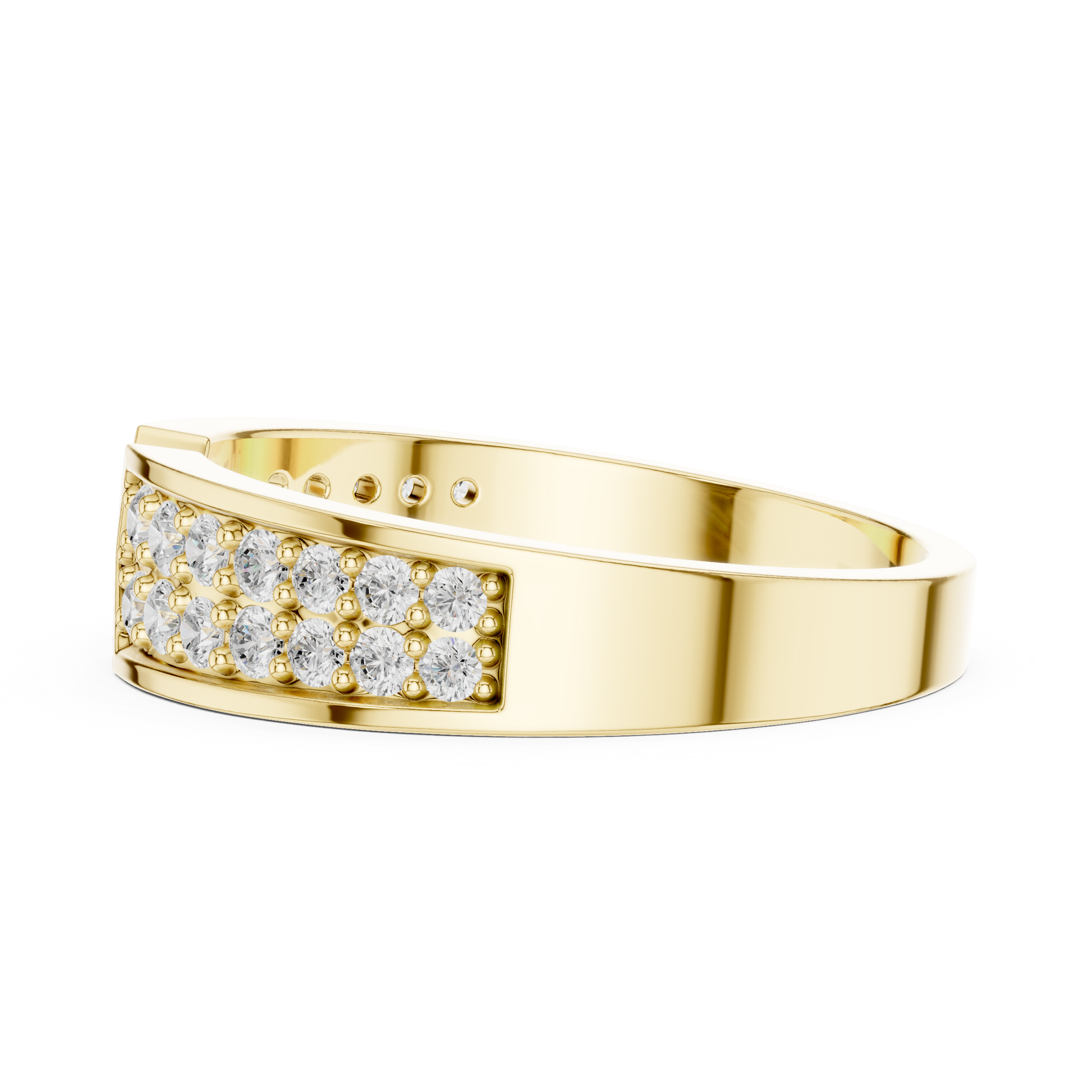 Round Pave Lab Grown Diamond Ring