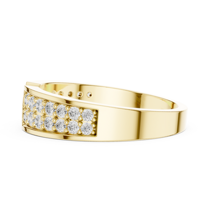 Round Pave Lab Grown Diamond Ring