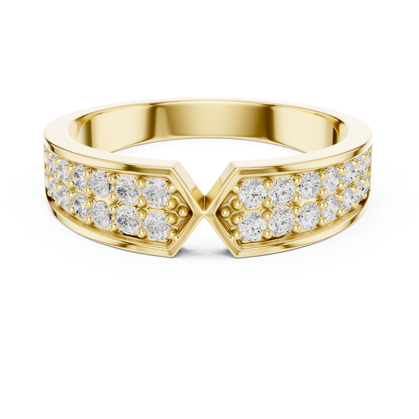 Round Pave Lab Grown Diamond Ring