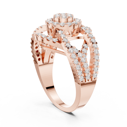 Mixed Shape Lab Grown Diamond Halo Ring