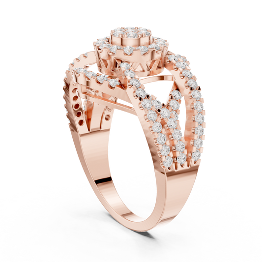 Mixed Shape Lab Grown Diamond Halo Ring