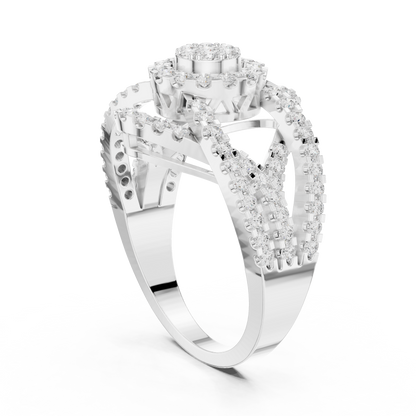 Mixed Shape Lab Grown Diamond Halo Ring