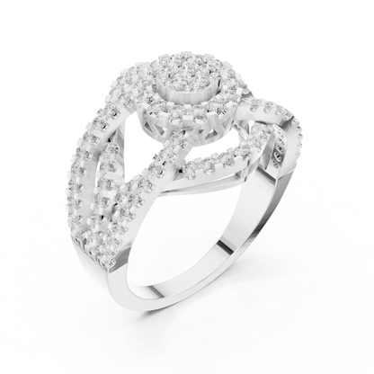 Mixed Shape Lab Grown Diamond Halo Ring