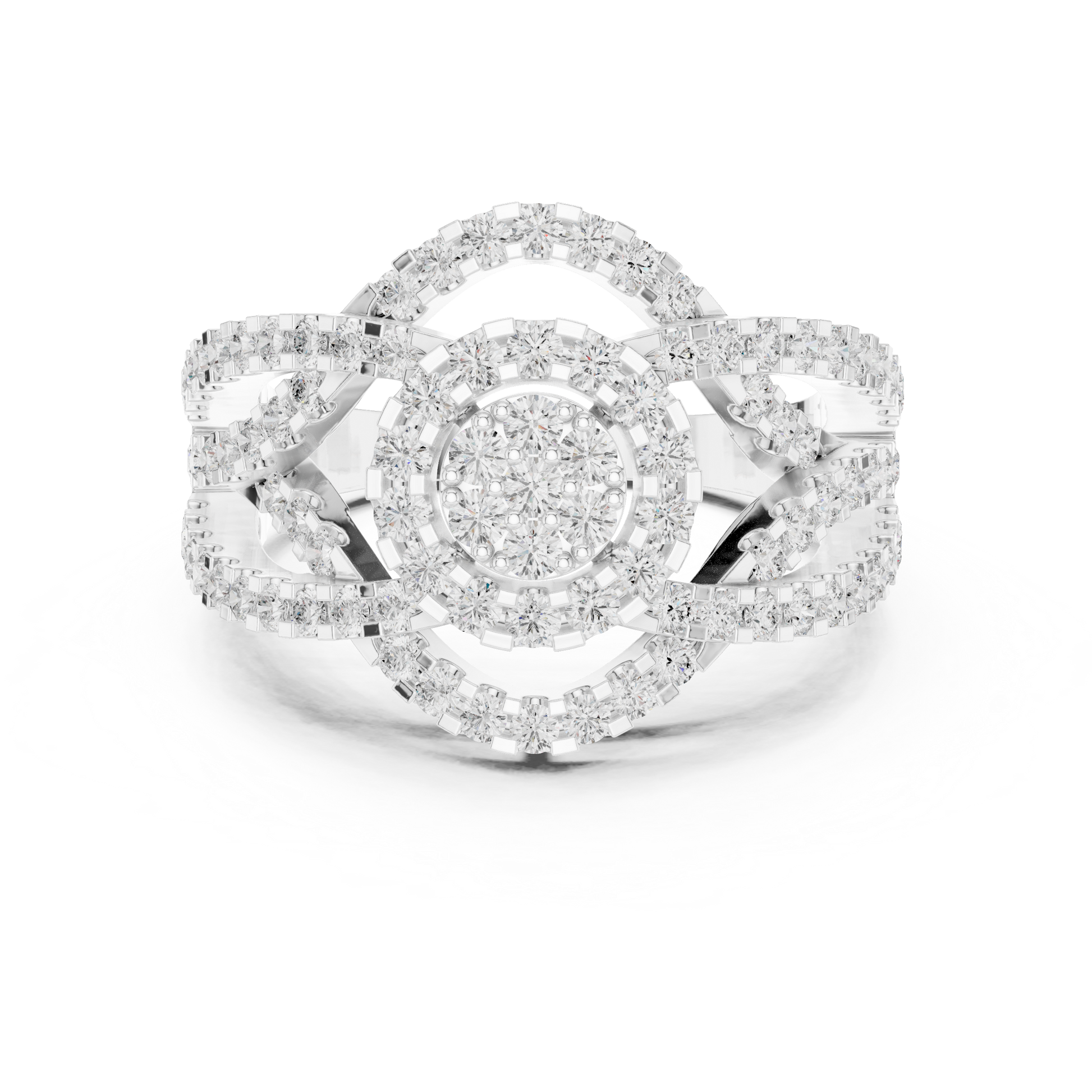 Mixed Shape Lab Grown Diamond Halo Ring