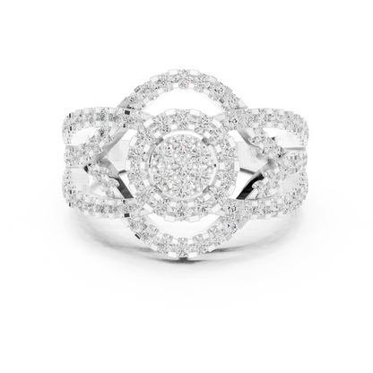 Mixed Shape Lab Grown Diamond Halo Ring