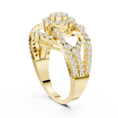 Mixed Shape Lab Grown Diamond Halo Ring