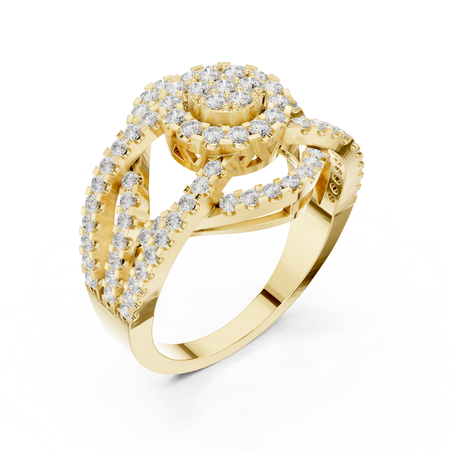 Mixed Shape Lab Grown Diamond Halo Ring