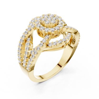 Mixed Shape Lab Grown Diamond Halo Ring