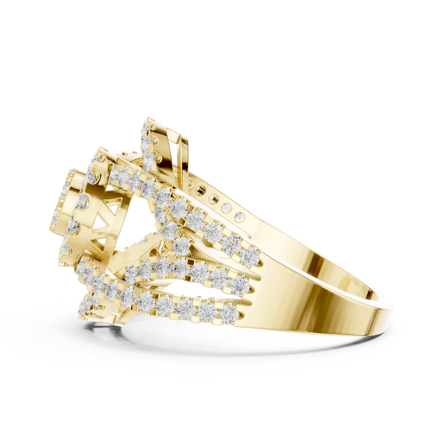 Mixed Shape Lab Grown Diamond Halo Ring