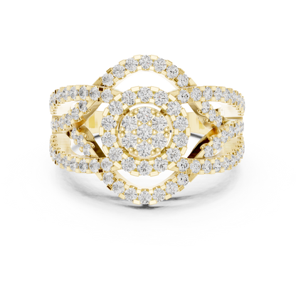 Mixed Shape Lab Grown Diamond Halo Ring