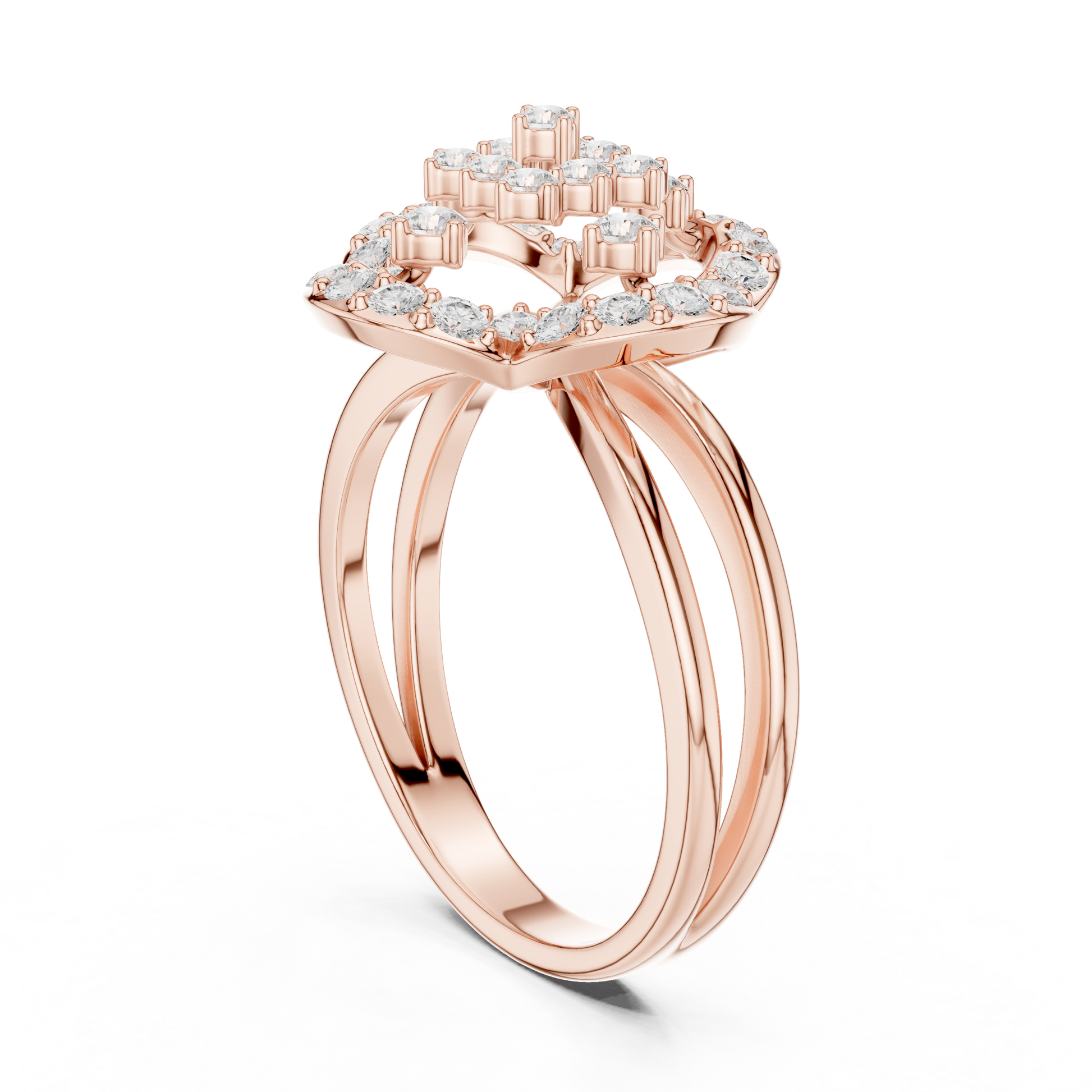 Round Halo Lab Grown Diamond Ring