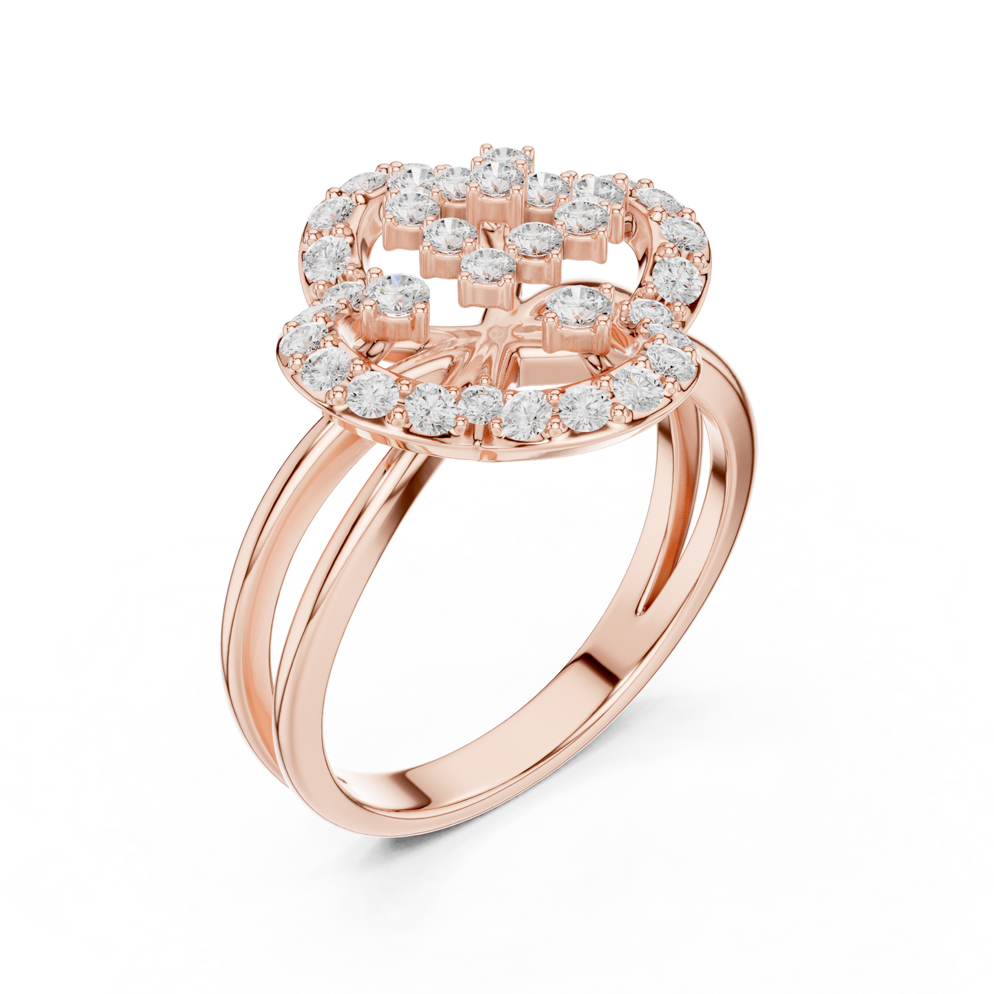 Round Halo Lab Grown Diamond Ring