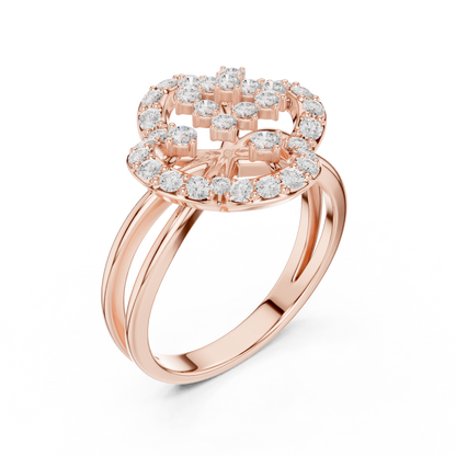 Round Halo Lab Grown Diamond Ring