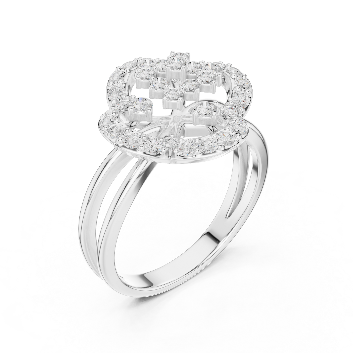 Round Halo Lab Grown Diamond Ring