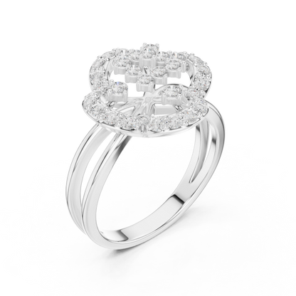 Round Halo Lab Grown Diamond Ring