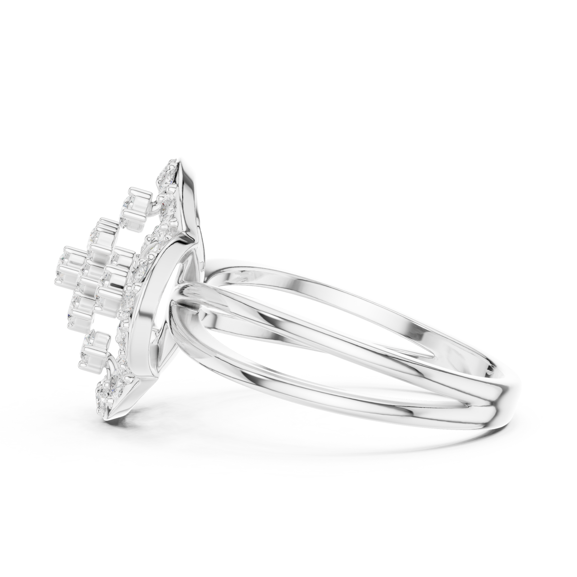 Round Halo Lab Grown Diamond Ring
