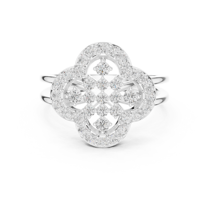 Round Halo Lab Grown Diamond Ring