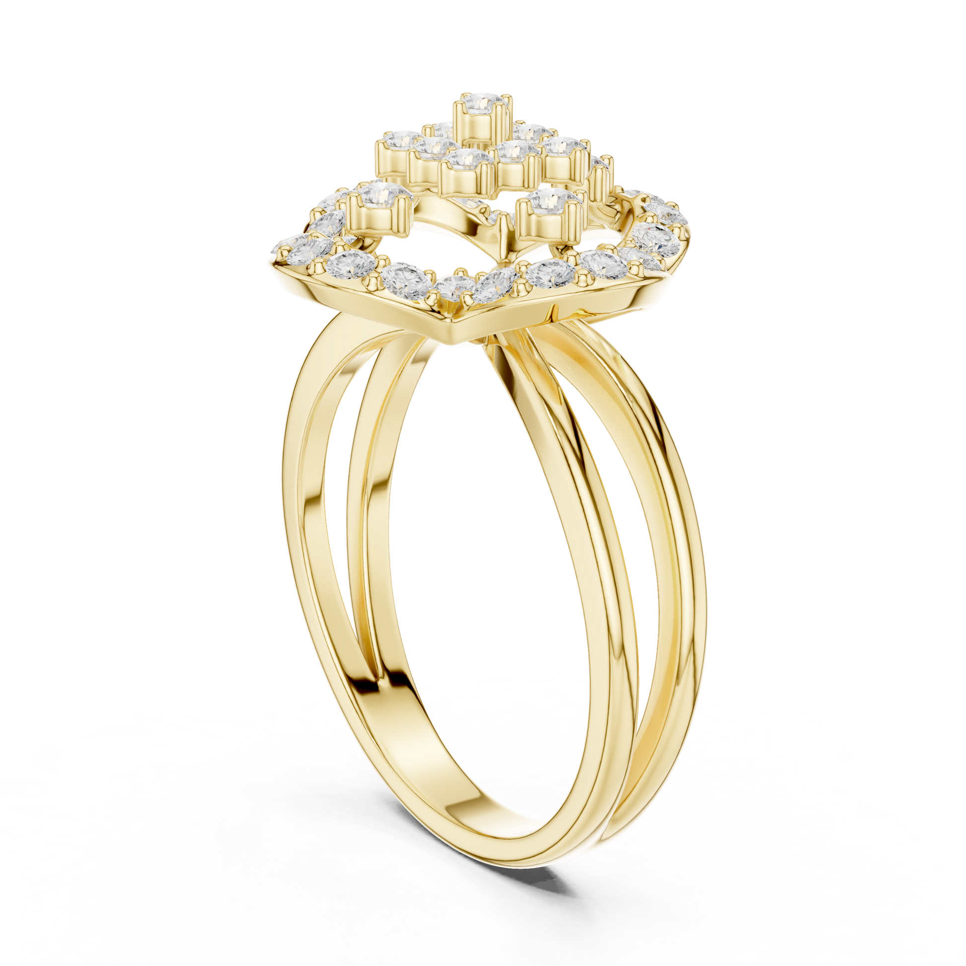 Round Halo Lab Grown Diamond Ring