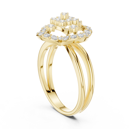 Round Halo Lab Grown Diamond Ring