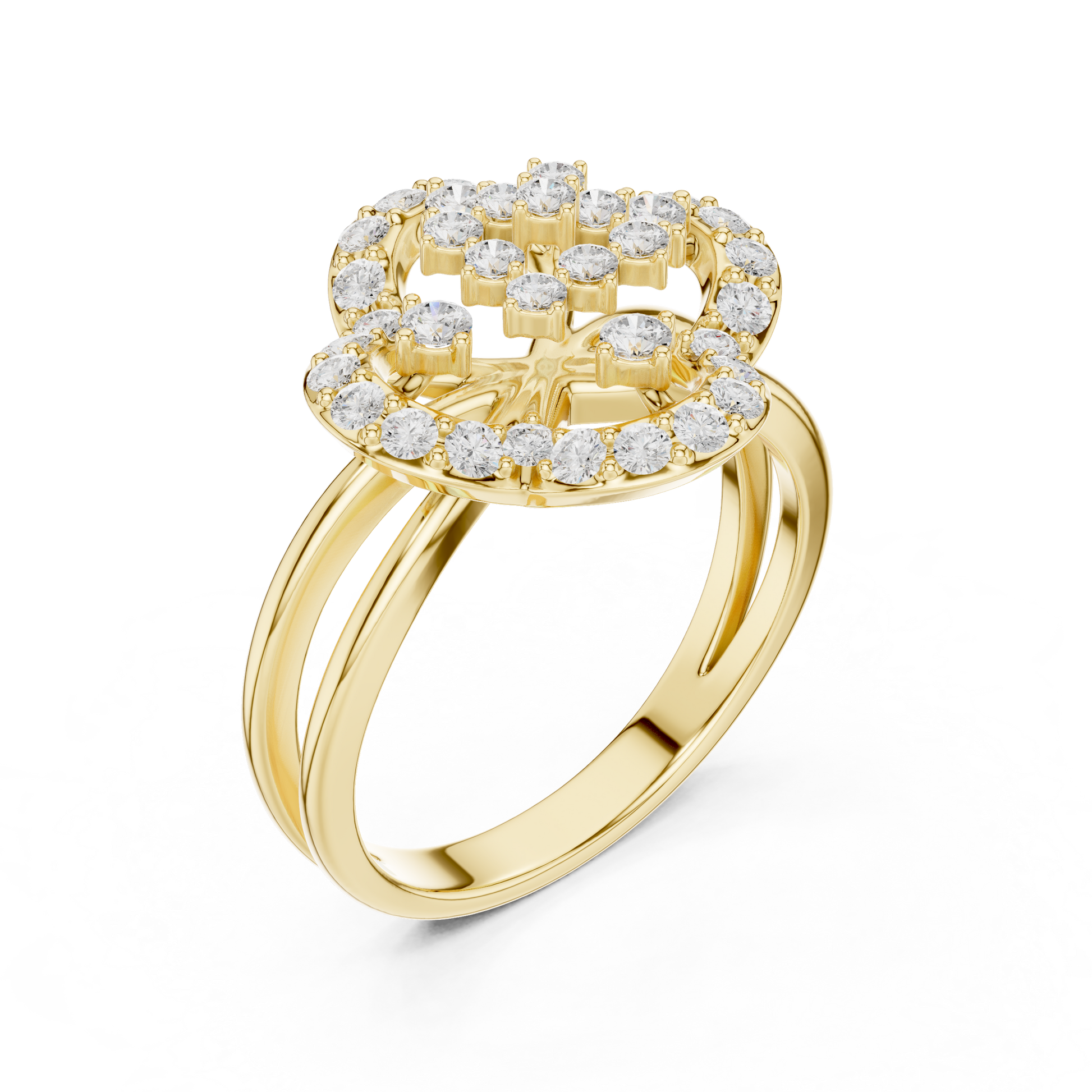 Round Halo Lab Grown Diamond Ring