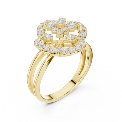 Round Halo Lab Grown Diamond Ring