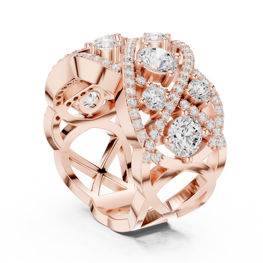 Mixed Shape Lab Grown Diamond Halo Ring