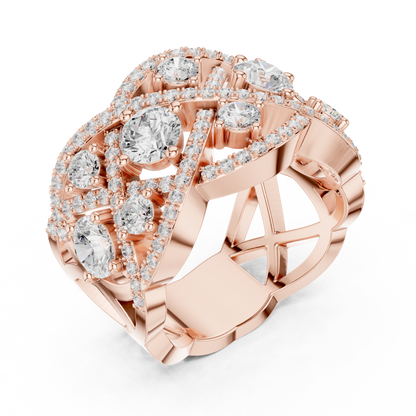 Mixed Shape Lab Grown Diamond Halo Ring