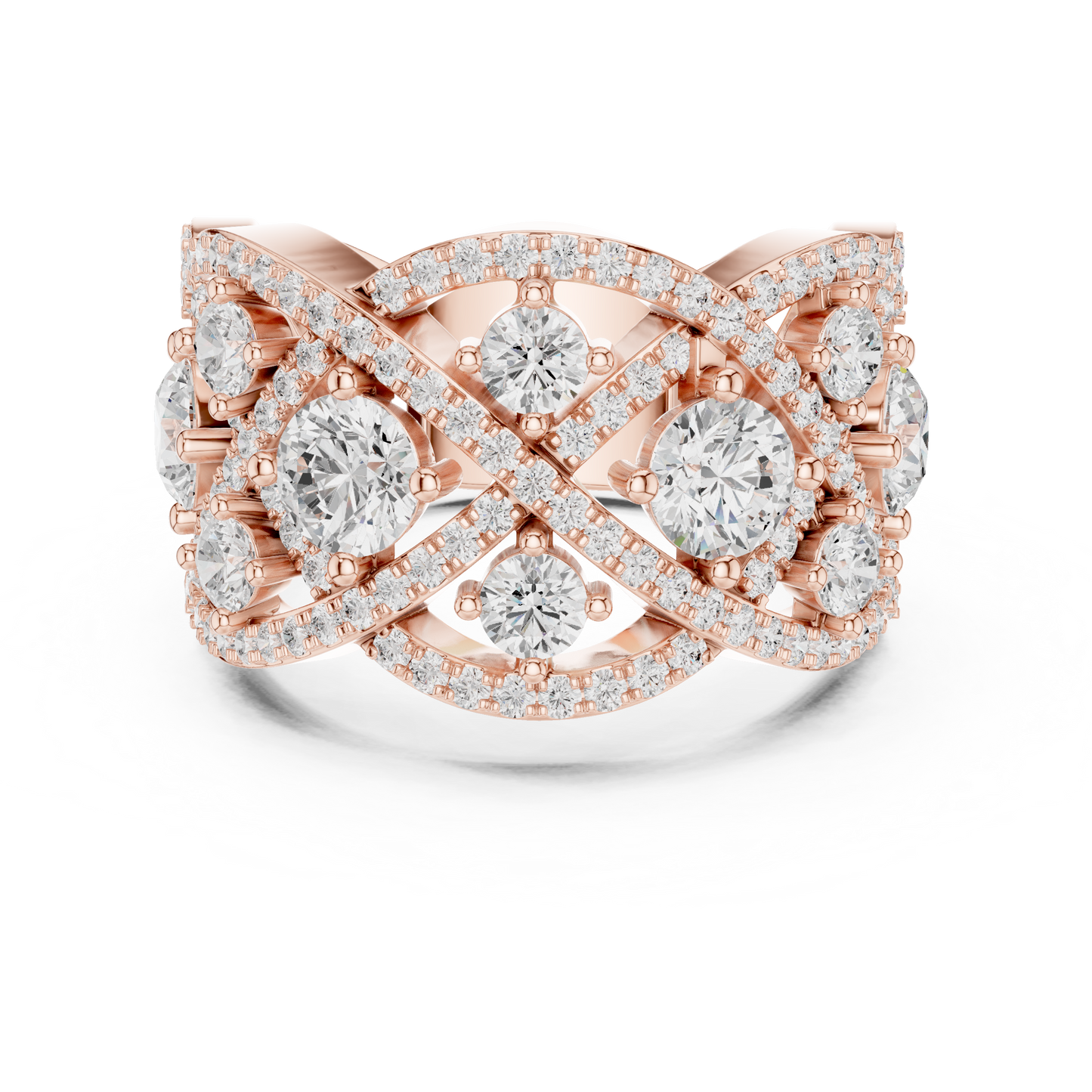 Mixed Shape Lab Grown Diamond Halo Ring