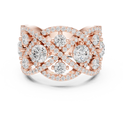 Mixed Shape Lab Grown Diamond Halo Ring