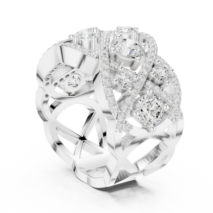 Mixed Shape Lab Grown Diamond Halo Ring