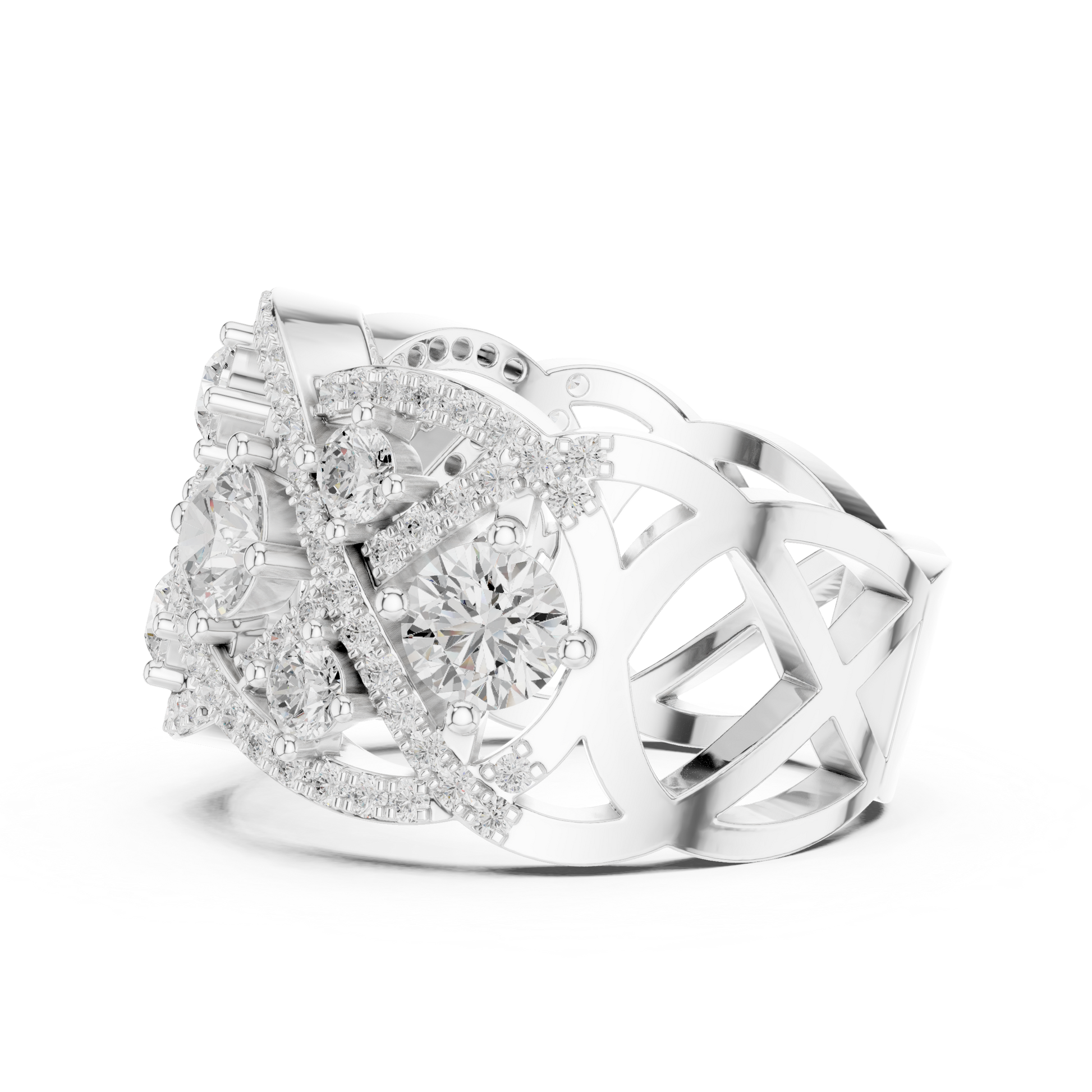Mixed Shape Lab Grown Diamond Halo Ring