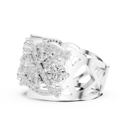 Mixed Shape Lab Grown Diamond Halo Ring