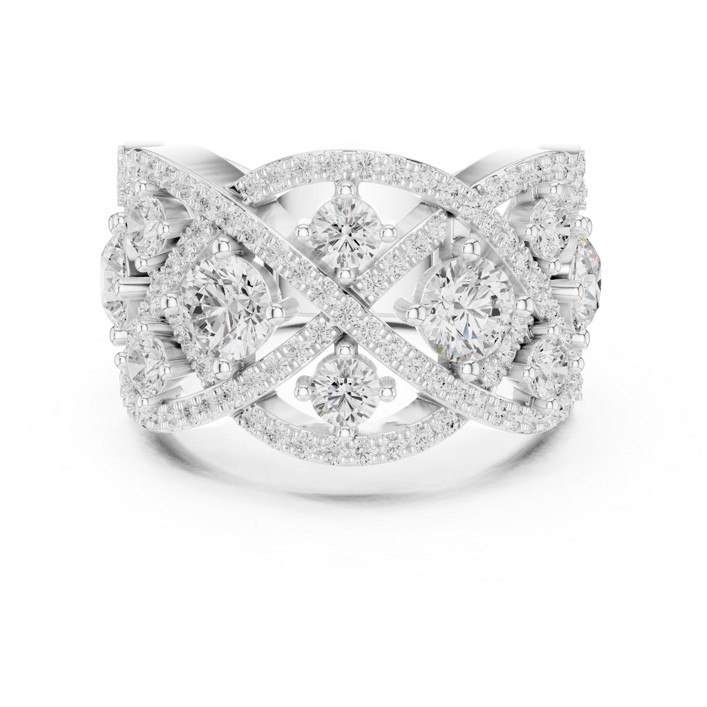Mixed Shape Lab Grown Diamond Halo Ring