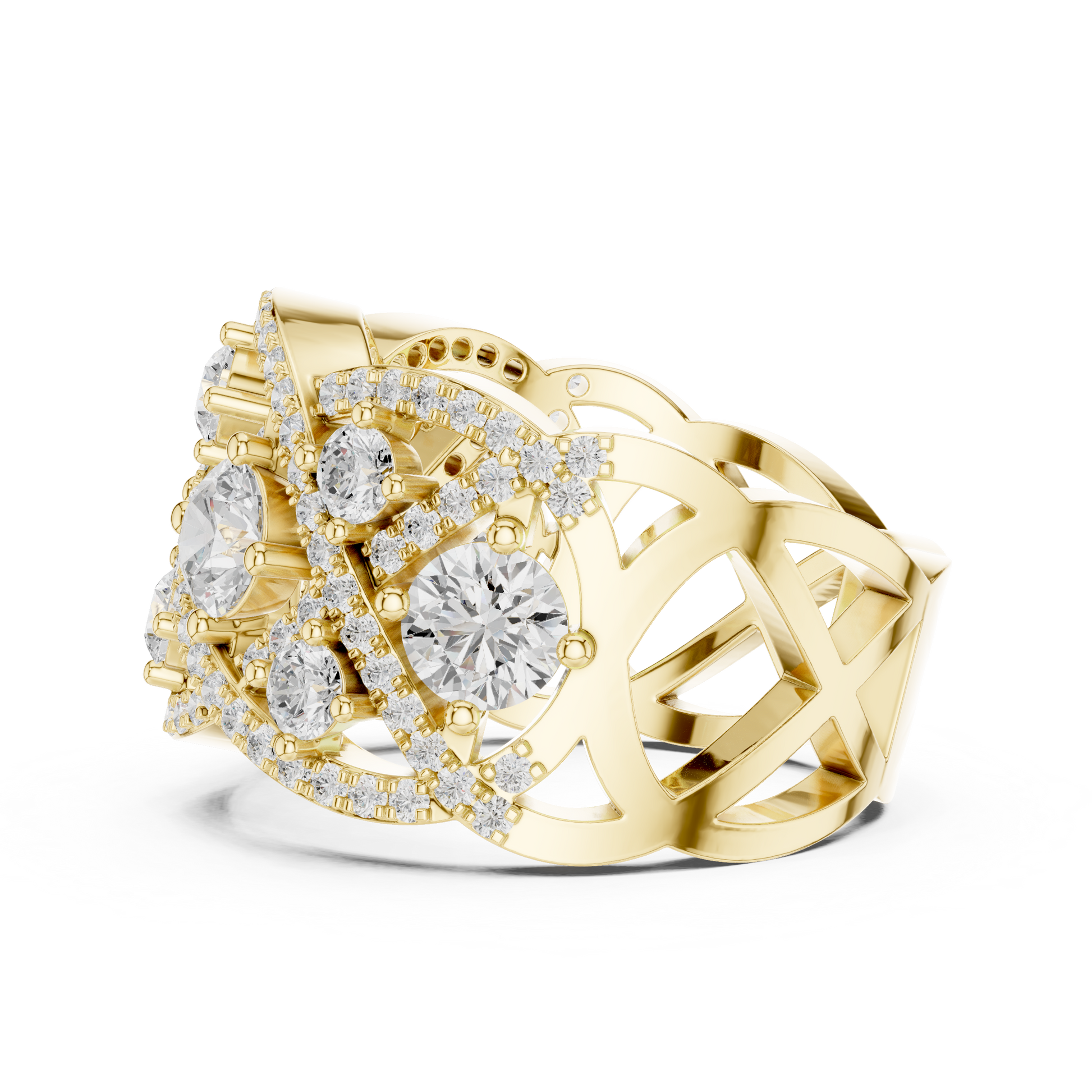 Mixed Shape Lab Grown Diamond Halo Ring