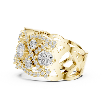 Mixed Shape Lab Grown Diamond Halo Ring