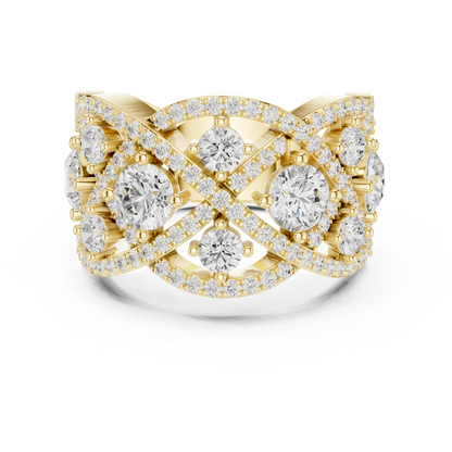Mixed Shape Lab Grown Diamond Halo Ring