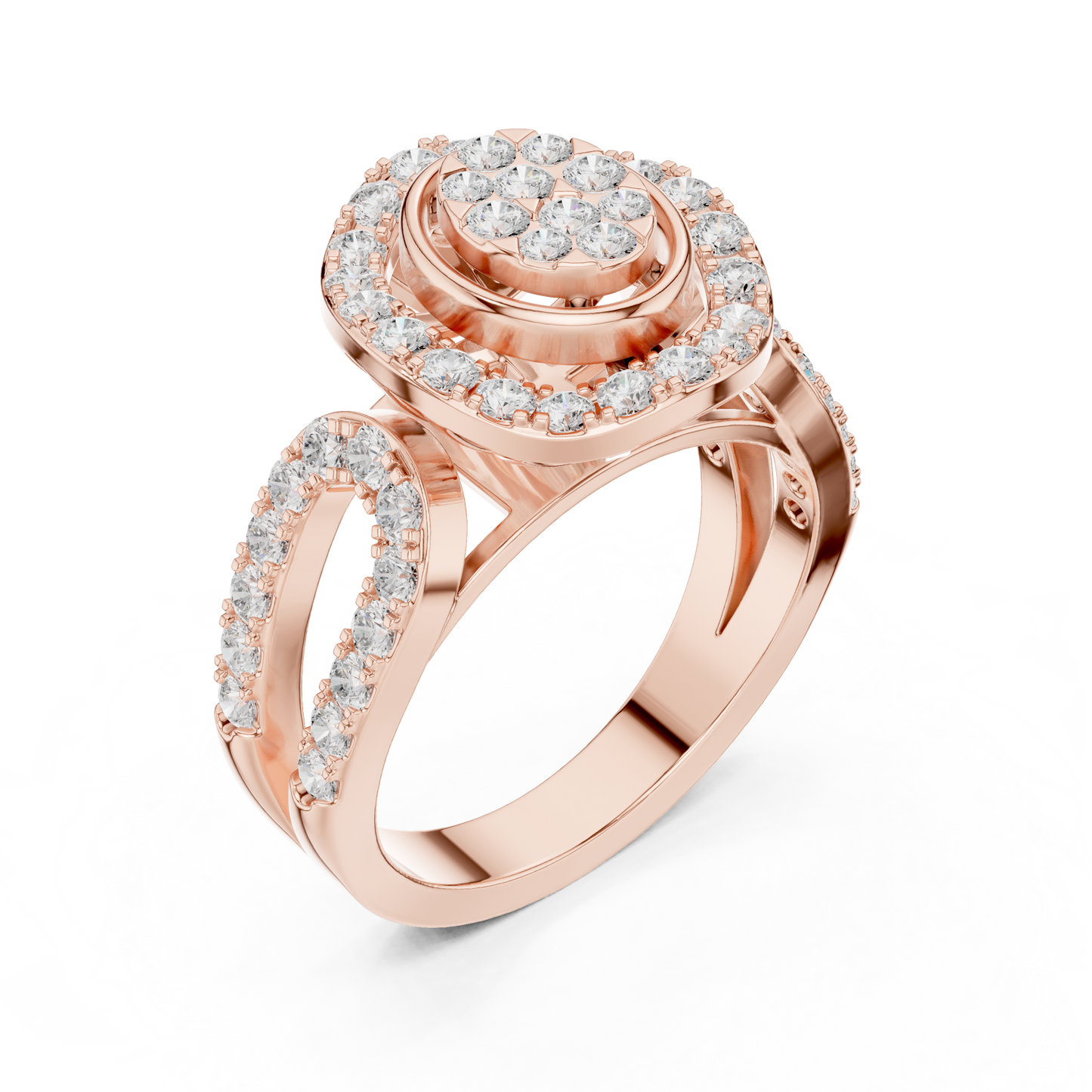 Mixed Shape Lab Grown Diamond Halo Ring