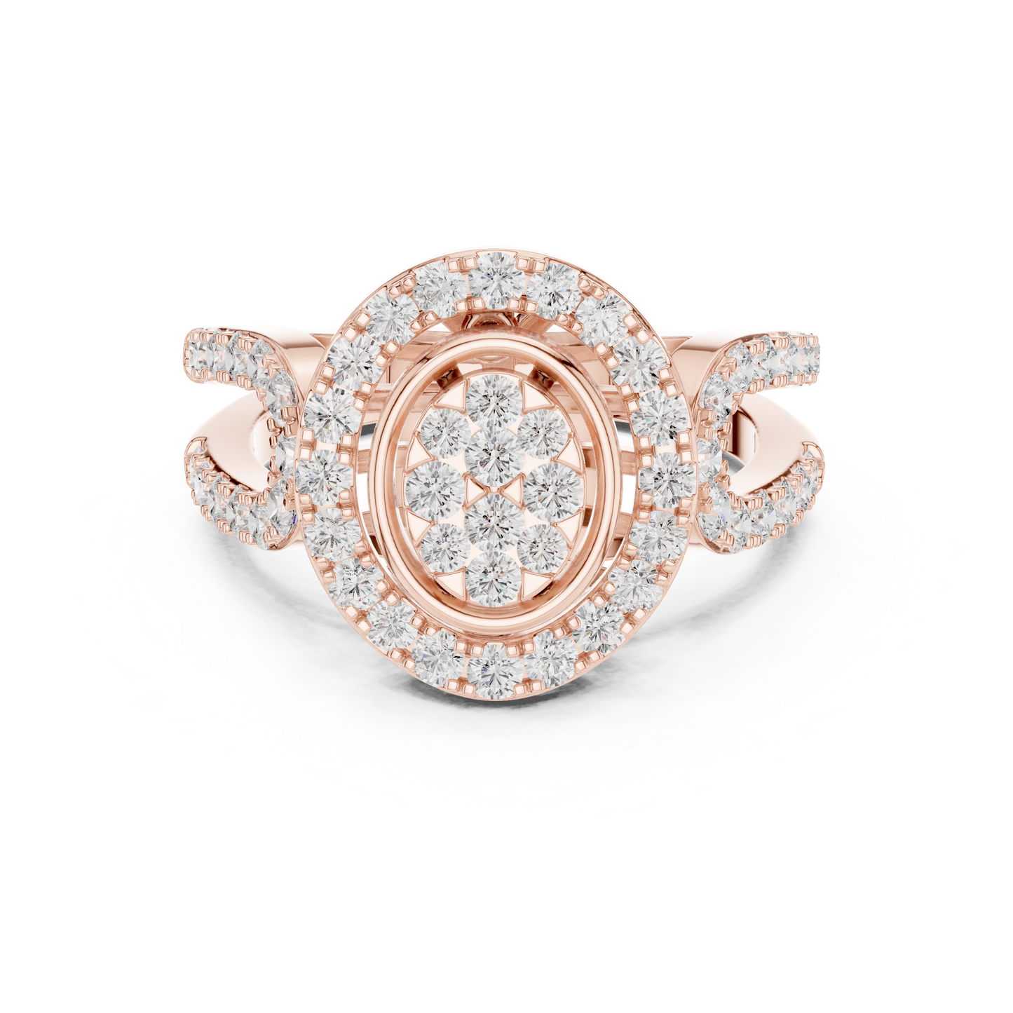 Mixed Shape Lab Grown Diamond Halo Ring