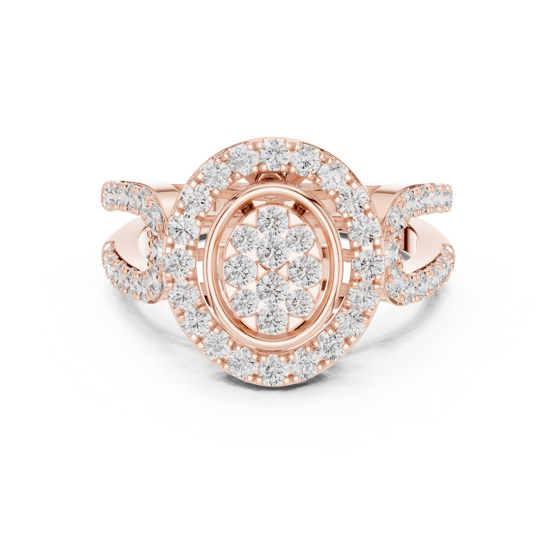 Mixed Shape Lab Grown Diamond Halo Ring