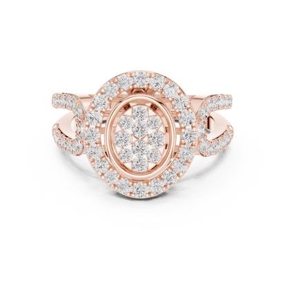 Mixed Shape Lab Grown Diamond Halo Ring