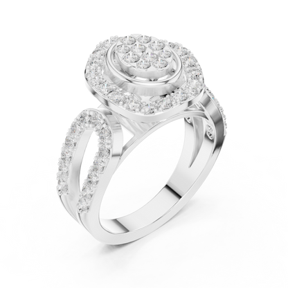 Mixed Shape Lab Grown Diamond Halo Ring